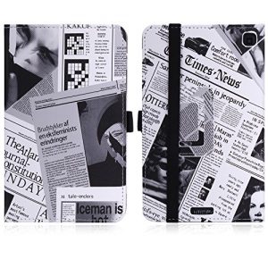 Fire HD 6 Case - MoKo Slim Folding Cover for Amazon Kindle Fire HD 6 Inch 2014 Tablet, Newspaper BLACK Fire HD 6 Case - MoKo Slim Folding Cover for Amazon Kindle Fire HD 6 Inch 2014 Tablet, Newspaper BLACK