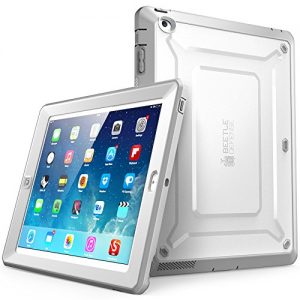 iPad Case, SUPCASE [Heavy Duty] Apple iPad Case [Unicorn Beetle PRO Series] Full-body Rugged Hybrid Protective Case Cover with Built-in Screen Protector for the New iPad 4 & 3 (3rd and 4th Generation with Retina Display) / iPad 2, Dual Layer Design + Impact Resistant Bumper (White/Gray)
