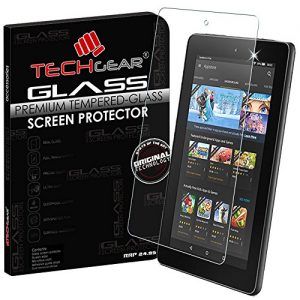TECHGEAR® Amazon Fire 7" Tablet (2015 Edition / 5th Gen) GLASS Edition Genuine Tempered Glass Screen Protector Guard Cover TECHGEAR® Amazon Fire 7" Tablet (2015 Edition / 5th Gen) GLASS Edition Genuine Tempered Glass Screen Protector Guard Cover