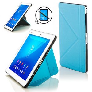 Forefront Cases® New Origami Case Cover for Sony Xperia Z4 Tablet 10.1 SGP771 (Released June 2015) - Full device protection made with PU Leather and Smart Auto Sleep Wake function with 3 YEAR FOREFRONT CASES WARRANTY + STYLUS & SCREEN PROTECTOR