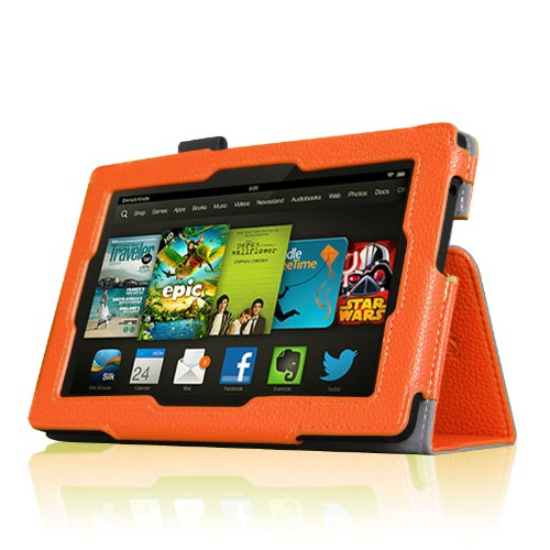 Fintie Kindle Fire HD 7" (2013 Old Model) Slim Fit Folio Case with Auto Sleep / Wake Feature (will only fit Amazon Kindle Fire HD 7, Previous Generation - 3rd), Orange Fintie Kindle Fire HD 7" (2013 Old Model) Slim Fit Folio Case with Auto Sleep / Wake Feature (will only fit Amazon Kindle Fire HD 7, Previous Generation - 3rd), Orange