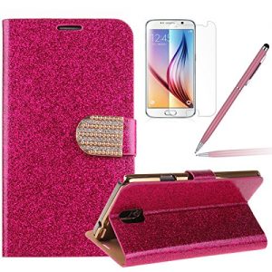Samsung Galaxy Note 3 Bling Case,Galaxy Note 3 Case - Felfy Luxury Bling Glitter Rhinestone Sparkly PU Leather Flip Wallet Protective Case Cover +1x Screen Protector +1x Pink Stylus Samsung Galaxy Note 3 Bling Case,Galaxy Note 3 Case - Felfy Luxury Bling Glitter Rhinestone Sparkly PU Leather Flip Wallet Protective Case Cover +1x Screen Protector +1x Pink Stylus