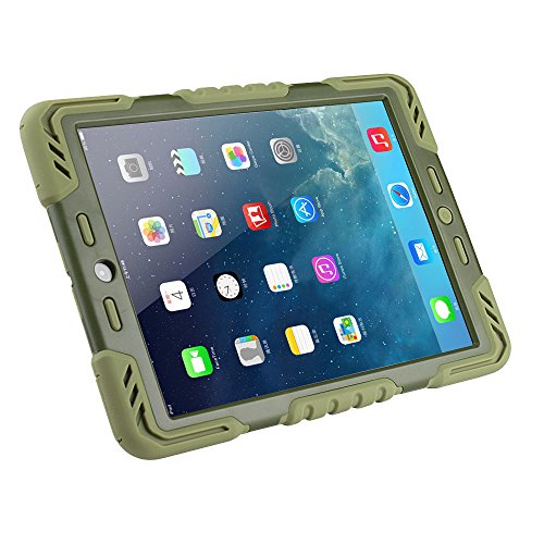 Multi Function Silicone Waterproof Shockproof Dustproof Rugged Apple iPad Air Case Cover with adjustable stand (New 2nd Gen Model) for Apple iPad Air/iPad 5 Color Army Green Multi Function Silicone Waterproof Shockproof Dustproof Rugged Apple iPad Air Case Cover with adjustable stand (New 2nd Gen Model) for Apple iPad Air/iPad 5 Color Army Green