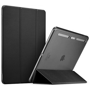 iPad Pro 12.9 Case, ESR® iPad Pro Smart Case Cover Synthetic Leather Soft TPU Bumper Edge [Corner Protection] and Translucent Frosted Back with Magnetic Auto Wake & Sleep Function [Ultra Slim] for iPad Pro 12.9 inch /iPad 7th Generation [Launched 2015] (Black)