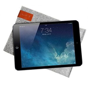 Inateck 2 in 1 9.7 Inch iPad Pro/ iPad Air 2/ iPad Air Case Cover Felt Sleeve Carrying Case Protector Bag, Portable Stand for Tablets, Grey