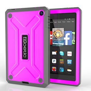 Fire HD 6 Case - Poetic Amazon Fire HD 6 Case [REVOLUTION Series] - Rugged Hybrid Case with Built-in Screen Protector for Amazon Kindle Fire HD 6 (2014) Magenta (3-Year Manufacturer Warranty from Poetic)
