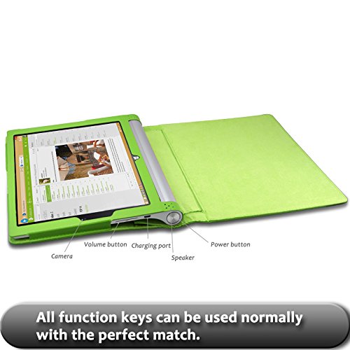 Infiland Lenovo Yoga Tablet 2 10.1 Case Cover- Folio PU Leather Slim Stand Case Cover for Lenovo Yoga Tablet 2 10.1-Inch Android and Windows Version (with Auto Sleep / Wake Feature)(Green) Infiland Lenovo Yoga Tablet 2 10.1 Case Cover- Folio PU Leather Slim Stand Case Cover for Lenovo Yoga Tablet 2 10.1-Inch Android and Windows Version (with Auto Sleep / Wake Feature)(Green)