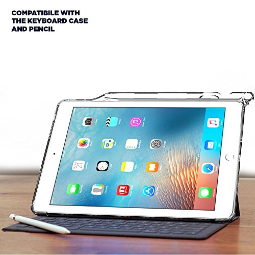 iPad Pro 9.7 Case, Poetic [Clarity Series]-[Keyboard Compatible][Pencil Holder] Stylish Thin TPU Case for iPad Pro 9.7 with Pencil Holder and Apple Smart Keyboard Compatibility Crystal Clear