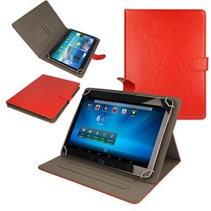 TECHGEAR® [Stellar (10)] Universal Case for Linx 10 Inch Tablets - Protective Case with Viewing Stand (RED)