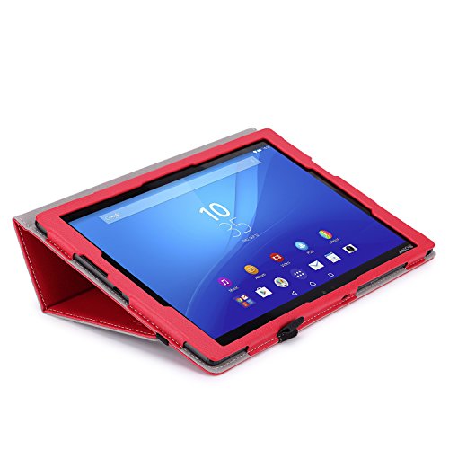 MoKo Sony Xperia Z4 Tablet Case - Slim Folding Cover Case for Sony Xperia Z4 Tablet 10.1 inch 2015 Andriod 5.0 Device, RED MoKo Sony Xperia Z4 Tablet Case - Slim Folding Cover Case for Sony Xperia Z4 Tablet 10.1 inch 2015 Andriod 5.0 Device, RED
