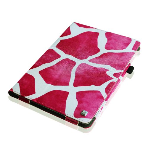 Fintie iPad Air Case - Slim Fit Premium Vegan Leather Folio Case with Smart Cover Auto Sleep / Wake Feature for Apple iPad Air (iPad 5th Generation) 2013 Model, Giraffe Pink Fintie iPad Air Case - Slim Fit Premium Vegan Leather Folio Case with Smart Cover Auto Sleep / Wake Feature for Apple iPad Air (iPad 5th Generation) 2013 Model, Giraffe Pink