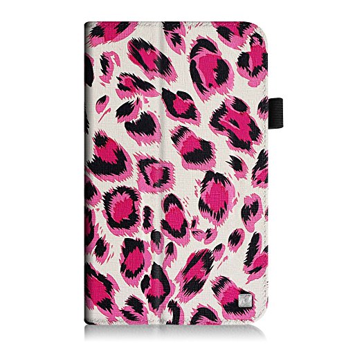 Linx EM-I8270 7 inch Tablet Case - Fintie Premium Vegan Leather Folio Stand Cover with Stylus Loop for Linx 7-inch Windows 8 Tablet, Leopard Magenta Linx EM-I8270 7 inch Tablet Case - Fintie Premium Vegan Leather Folio Stand Cover with Stylus Loop for Linx 7-inch Windows 8 Tablet, Leopard Magenta