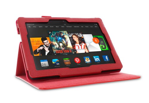 rooCASE Amazon Kindle Fire HDX 8.9 Case - (2014 Current Generation) Dual View Multi Angle Tablet 8.9-Inch 8.9" Stand Cover - RED rooCASE Amazon Kindle Fire HDX 8.9 Case - (2014 Current Generation) Dual View Multi Angle Tablet 8.9-Inch 8.9" Stand Cover - RED