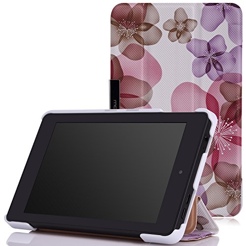Fire HD 6 Case - MoKo Ultra Slim Lightweight Smart-shell Stand Cover for Amazon Kindle Fire HD 6 Inch 2014 Tablet, Floral PURPLE Fire HD 6 Case - MoKo Ultra Slim Lightweight Smart-shell Stand Cover for Amazon Kindle Fire HD 6 Inch 2014 Tablet, Floral PURPLE