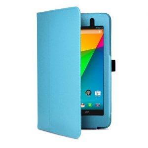 MOFRED Light Blue New Google Nexus 7 2 II Tablet (Launched July 2013) Case-MOFRED® Executive Multi Function Standby Case with Built-in Magnet for Sleep / Wake feature for the Google Nexus 7 II-2nd Generation Tablet 16GB or 32GB ,Qualcomm Snapdragon S4 1.5GHz Processor, 2GB RAM, WLAN, NFC, BT, 2x camera, Android 4.3 + Screen Protector + Stylus Pen (Available in Mutiple Colors)