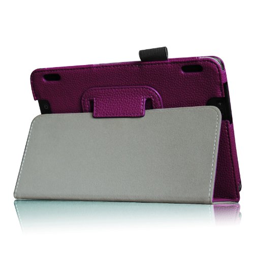 Fintie Amazon Kindle Fire HDX 7 Folio Case - Slim Fit Folio Premium Vegan Leather Stand Cover with Auto Sleep/Wake for Kindle Fire HDX 7" (3rd generation - 2013 release), Purple Fintie Amazon Kindle Fire HDX 7 Folio Case - Slim Fit Folio Premium Vegan Leather Stand Cover with Auto Sleep/Wake for Kindle Fire HDX 7" (3rd generation - 2013 release), Purple