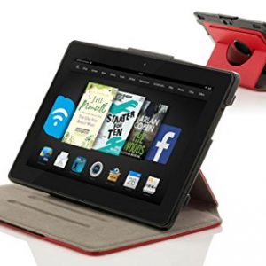 Forefront Cases® New Leather Rotating Case Cover for Amazon Fire HD 6 Tablet (October 2014) - Full device protection and Smart Auto Sleep Wake function with 3 YEAR FOREFRONT CASES WARRANTY