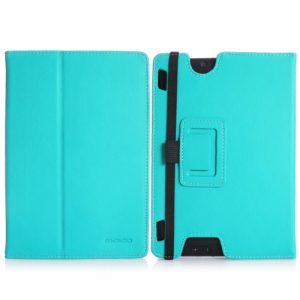 MoKo Amazon Kindle Fire HDX 7" 2013 Case - Slim Folding Case for Fire HDX 7.0 Inch 3rd Generation Tablet, Light Blue (With Smart Cover Auto Wake / Sleep Feature)