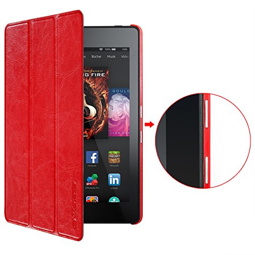 Swees New Amazon Kindle Fire HD 6 Tablet (2014 Oct Release) SmartShell Case Cover Ultra Slim Lightweight with Auto Sleep / Wake Feature (will only fit Amazon Kindle Fire HD 6-inch Tablet 2014 Release) - Red Swees New Amazon Kindle Fire HD 6 Tablet (2014 Oct Release) SmartShell Case Cover Ultra Slim Lightweight with Auto Sleep / Wake Feature (will only fit Amazon Kindle Fire HD 6-inch Tablet 2014 Release) - Red