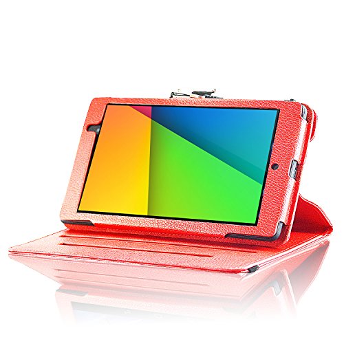 ForeFront Cases® New Google Nexus 7 FHD Rotating Leather Case Cover / Stand For Google Nexus 7 FHD Tablet (7-Inch, 16GB, Black) by ASUS (2013) with Magnetic Auto Sleep Wake Function - RED ForeFront Cases® New Google Nexus 7 FHD Rotating Leather Case Cover / Stand For Google Nexus 7 FHD Tablet (7-Inch, 16GB, Black) by ASUS (2013) with Magnetic Auto Sleep Wake Function - RED