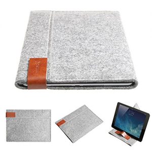 Inateck 2 in 1 9.7 Inch iPad Pro/ iPad Air 2/ iPad Air Case Cover Felt Sleeve Carrying Case Protector Bag, Portable Stand for Tablets, Grey