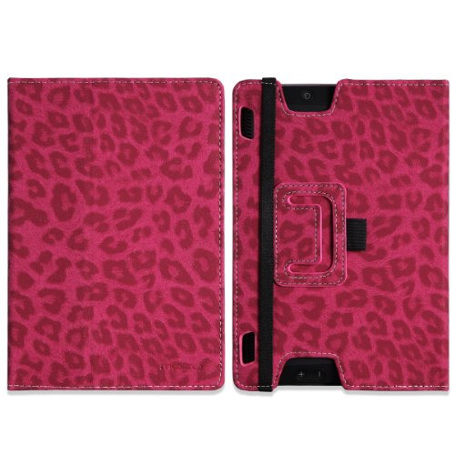 MoKo Amazon Kindle Fire HDX 7" 2013 Case - Slim Folding Case for Fire HDX 7.0 Inch 3rd Generation Tablet, Leopard Red (With Smart Cover Auto Wake / Sleep Feature) MoKo Amazon Kindle Fire HDX 7" 2013 Case - Slim Folding Case for Fire HDX 7.0 Inch 3rd Generation Tablet, Leopard Red (With Smart Cover Auto Wake / Sleep Feature)