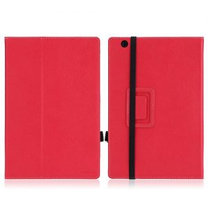 MoKo Sony Xperia Z4 Tablet Case - Slim Folding Cover Case for Sony Xperia Z4 Tablet 10.1 inch 2015 Andriod 5.0 Device, RED