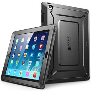 iPad Case, SUPCASE [Heavy Duty] Apple iPad Case [Unicorn Beetle PRO Series] Full-body Rugged Hybrid Protective Case Cover with Built-in Screen Protector for the New iPad 4 & 3 (3rd and 4th Generation with Retina Display) / iPad 2, Dual Layer Design + Impact Resistant Bumper (Black/Black)