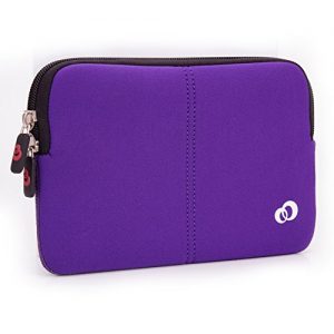 Kroo Neoprene Sleeve Case with Dual Hidden Pocket for Sony Xperia Z4 Tablet WiFi in Purple