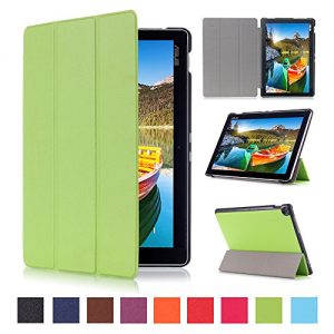 Asus Zenpad 10.0 Case , SHANGRUN Slim Lightweight Leather Folio Magnetic Smart Case Cover [Kickstand] Flip Auto Sleep / Wake Feature for Asus Zenpad 10.0 (Z300C/Z300CG/Z300CL) Green
