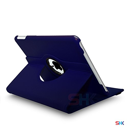 Apple iPad Air 360 Degree Rotating Blue Smart Premium Leather Flip Wallet Stand Case Cover With Auto Sleep Wake Compatibility Screen Protector & Polishing Cloth BY SHUKAN®, (PLAIN BLUE) Apple iPad Air 360 Degree Rotating Blue Smart Premium Leather Flip Wallet Stand Case Cover With Auto Sleep Wake Compatibility Screen Protector & Polishing Cloth BY SHUKAN®, (PLAIN BLUE)