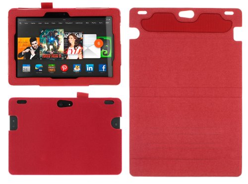rooCASE Amazon Kindle Fire HDX 8.9 Case - (2014 Current Generation) Dual View Multi Angle Tablet 8.9-Inch 8.9" Stand Cover - RED rooCASE Amazon Kindle Fire HDX 8.9 Case - (2014 Current Generation) Dual View Multi Angle Tablet 8.9-Inch 8.9" Stand Cover - RED