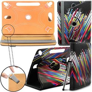 Asus ZenPad 10 Z300C Tablet Case New Design Universal 360 degree Rotating PU Leather Designer Colourful Stand Case Cover - Rainbow Shooting Star by Gadget Giant®