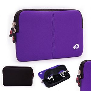 Kroo Neoprene Sleeve Case with Dual Hidden Pocket for Sony Xperia Z4 Tablet WiFi in Purple