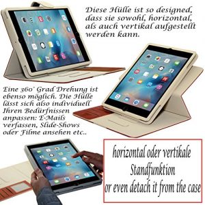 iPad Air 2 Buckle Detachable Suede Leather Case by Gorilla Tech® Executive Suede Leather Case Cover with stand and card slots iPad Air 2 (6th Generation), (Brown)