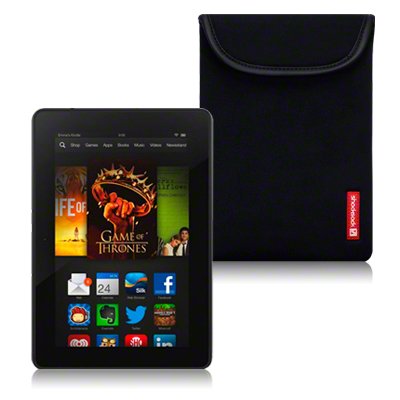 Amazon Kindle Fire HDX Neoprene Case / Sleeve / Pouch / Skin By Shocksock - Black Amazon Kindle Fire HDX Neoprene Case / Sleeve / Pouch / Skin By Shocksock - Black
