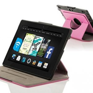 Forefront Cases® New Leather Rotating Case Cover for Amazon Fire HD 6 Tablet (October 2014) - Full device protection and Smart Auto Sleep Wake function with 3 YEAR FOREFRONT CASES WARRANTY