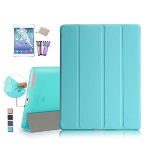 [ Top Rated ]iPad 2 Case, Dowswim iPad 2/3/4 Smart Cover+Soft TPU Back Cover Apple iPad 2/3/4 Built-in Magnet Stand with Smart Cover Auto Wake/Sleep (Blue)