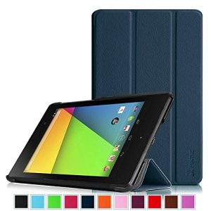 Fintie Google Nexus 7 2013 Case - Ultra Slim Lightweight Smart-shell Stand Cover with Auto Sleep / Wake Function for Google Nexus 7 FHD 2nd Generation 2013 Android Tablet, Navy