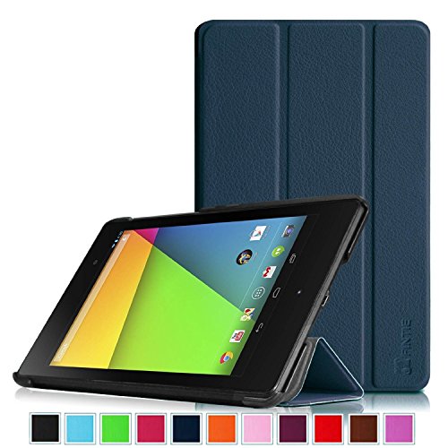 Fintie Google Nexus 7 2013 Case - Ultra Slim Lightweight Smart-shell Stand Cover with Auto Sleep / Wake Function for Google Nexus 7 FHD 2nd Generation 2013 Android Tablet, Navy Fintie Google Nexus 7 2013 Case - Ultra Slim Lightweight Smart-shell Stand Cover with Auto Sleep / Wake Function for Google Nexus 7 FHD 2nd Generation 2013 Android Tablet, Navy