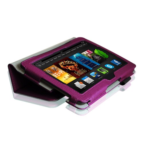 Fintie Amazon Kindle Fire HDX 7 Folio Case - Slim Fit Folio Premium Vegan Leather Stand Cover with Auto Sleep/Wake for Kindle Fire HDX 7" (3rd generation - 2013 release), Purple Fintie Amazon Kindle Fire HDX 7 Folio Case - Slim Fit Folio Premium Vegan Leather Stand Cover with Auto Sleep/Wake for Kindle Fire HDX 7" (3rd generation - 2013 release), Purple