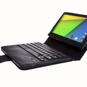 MoKo Google New Nexus 7 FHD 2nd Gen Case - Wireless Bluetooth Keyboard Cover Case for Google Nexus 2 7.0 Inch 2013 Generation Android 4.3 Tablet, BLACK