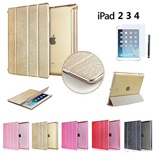 Contever® Gold Elegant Silk Pattern Trifold Case Protective Cover / Stand for Apple ipad 2/ipad 3/ipad 4 + 1x Free Screen Protector + 1x Free Touch Pen--Gold(not included Ipad) Contever® Gold Elegant Silk Pattern Trifold Case Protective Cover / Stand for Apple ipad 2/ipad 3/ipad 4 + 1x Free Screen Protector + 1x Free Touch Pen--Gold(not included Ipad)