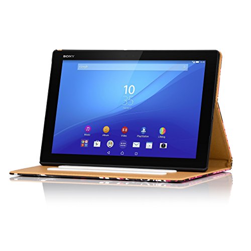 32nd® Designer Book Style Faux Leather Folio Case Cover for Sony Xperia Z4 Tablet (SGP771) - Gerbera Design 32nd® Designer Book Style Faux Leather Folio Case Cover for Sony Xperia Z4 Tablet (SGP771) - Gerbera Design