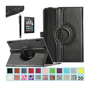 Kindle Fire HDX 7 Case, Revesun(TM) 360 Rotating PU Leather Case Cover for Amazon Kindle Fire HDX 7.0 Inch 2013 Gen with Smart Cover Auto Wake/Sleep Feature and Stylus (Black) Kindle Fire HDX 7 Case, Revesun(TM) 360 Rotating PU Leather Case Cover for Amazon Kindle Fire HDX 7.0 Inch 2013 Gen with Smart Cover Auto Wake/Sleep Feature and Stylus (Black)