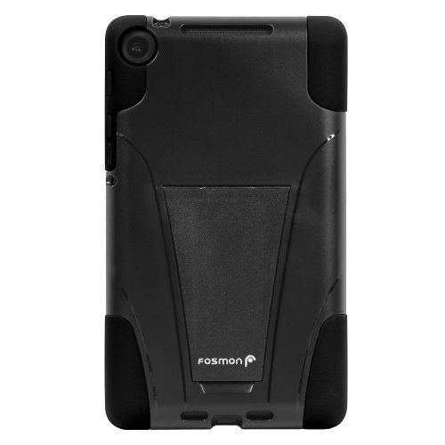 Fosmon Google Nexus 7 II FHD 2nd Gen 2013 (HYBO-V) Detachable Dual Layer Hybrid TPU + PC Protective Case Cover with Stand Function - Fosmon Retail Packaging (Black) Fosmon Google Nexus 7 II FHD 2nd Gen 2013 (HYBO-V) Detachable Dual Layer Hybrid TPU + PC Protective Case Cover with Stand Function - Fosmon Retail Packaging (Black)