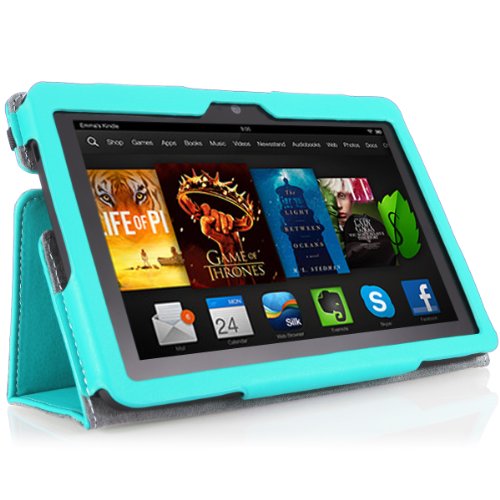 MoKo Amazon Kindle Fire HDX 7" 2013 Case - Slim Folding Case for Fire HDX 7.0 Inch 3rd Generation Tablet, Light Blue (With Smart Cover Auto Wake / Sleep Feature) MoKo Amazon Kindle Fire HDX 7" 2013 Case - Slim Folding Case for Fire HDX 7.0 Inch 3rd Generation Tablet, Light Blue (With Smart Cover Auto Wake / Sleep Feature)