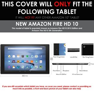 TECHGEAR® Amazon Fire HD 10 (5th Generation/2015 Release) CLEAR LCD Screen Protector With Cleaning Cloth + Application Card (Fire HD10)