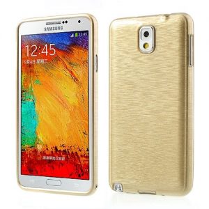 Samsung Galaxy Note 3 Phone Silicone Gel Skin Jacket Back Case Cover Gold+2 Screen Protectors (Note 3, Gold)