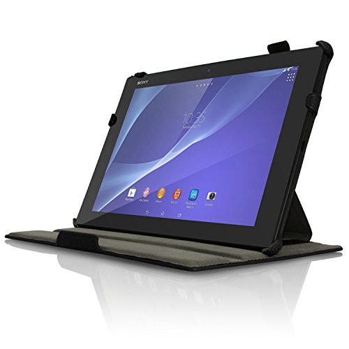 iGadgitz Premium Executive Black PU Leather Case Cover for Sony Xperia Z4 Tablet SGP712 SGP771 with Multi-Angle Viewing stand + Auto Sleep Wake + Hand Strap + Screen Protector iGadgitz Premium Executive Black PU Leather Case Cover for Sony Xperia Z4 Tablet SGP712 SGP771 with Multi-Angle Viewing stand + Auto Sleep Wake + Hand Strap + Screen Protector